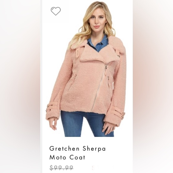 NWT GUESS✨GRETCHEN SHERPA MOTO COAT-Med - Picture 3 of 6